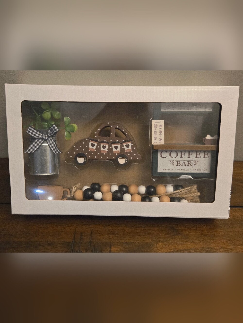 Rustic Black & Cream Coffee Bar Home Accent Set - Picture 4 of 10